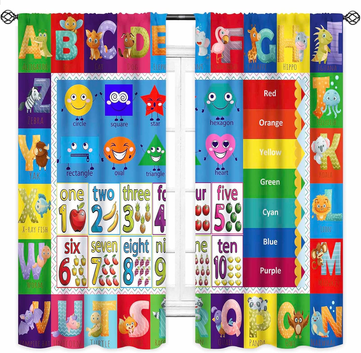 Panel Tirai Bentuk Angka ABC,  - Abc Kids Early Education ulasan dan harga