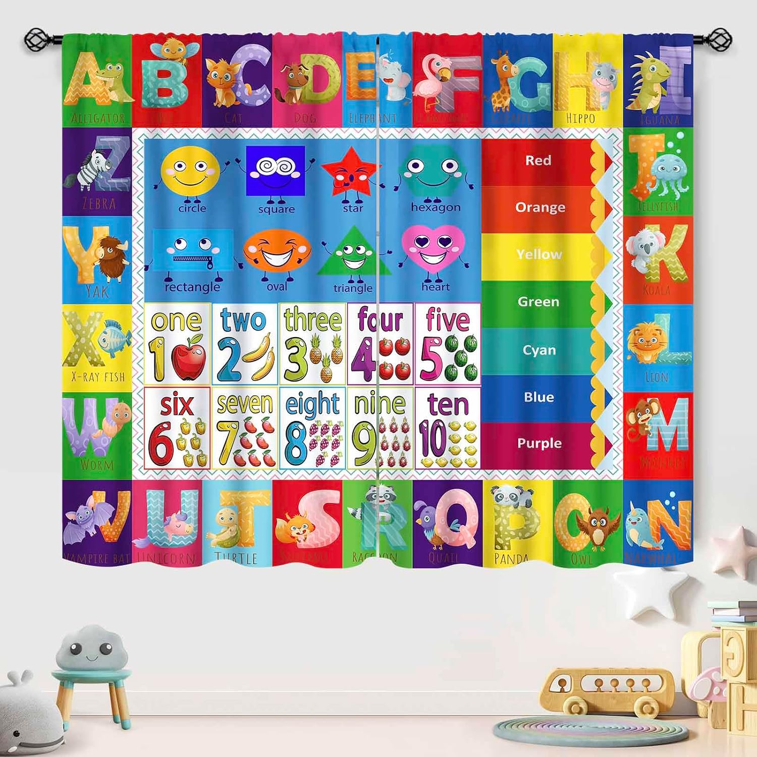 Panel Tirai Bentuk Angka ABC,  - Abc Kids Early Education ulasan dan harga
