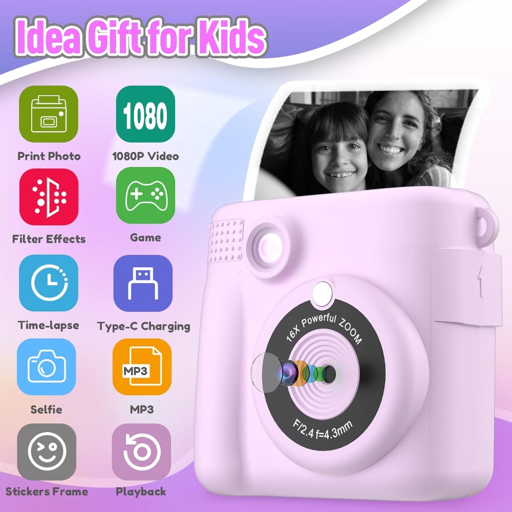 Kamera Cetak Instan untuk Anak - Kids Educational Videos ulasan dan harga