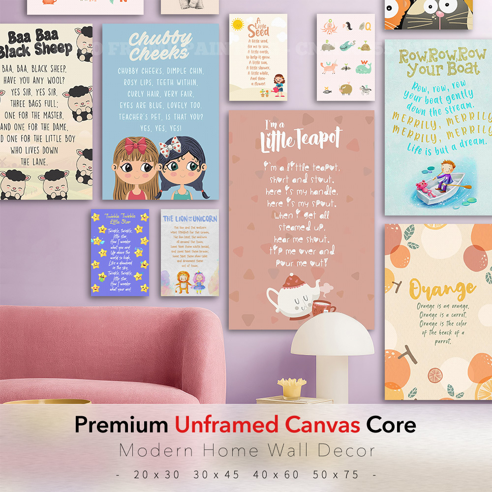 Poster Kanvas Lagu Anak Klasik - Kids Education Rhymes ulasan dan harga