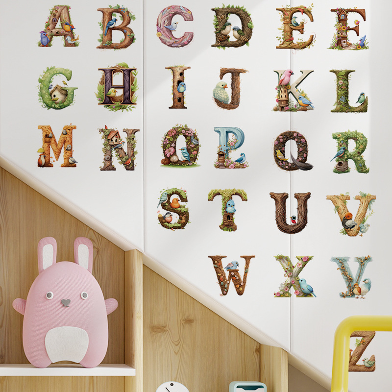 Stiker dinding vinil alfabet l - Abc Kids Early Education ulasan dan harga