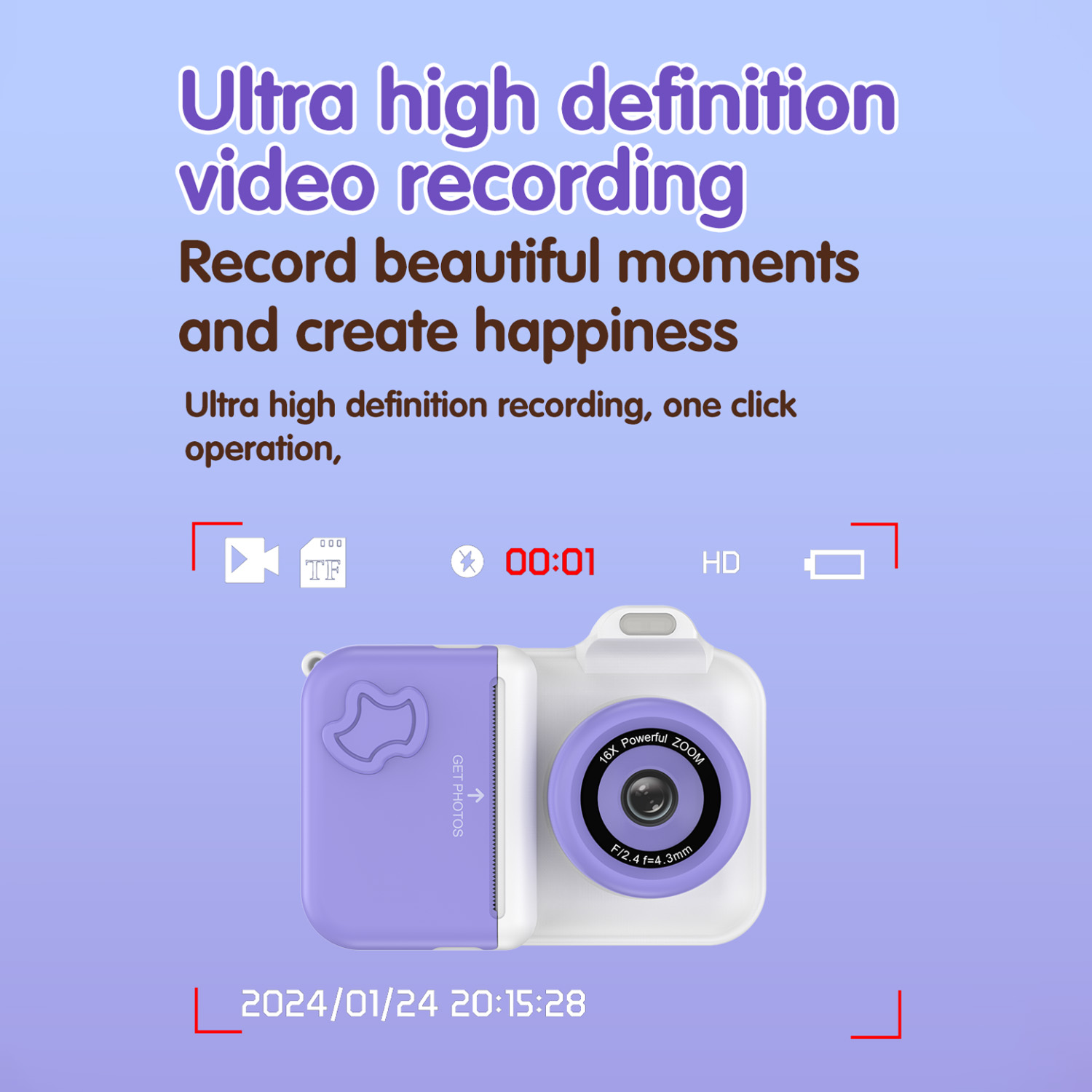 Kamera Digital Anak Cetak Inst - Kids Educational Videos ulasan dan harga