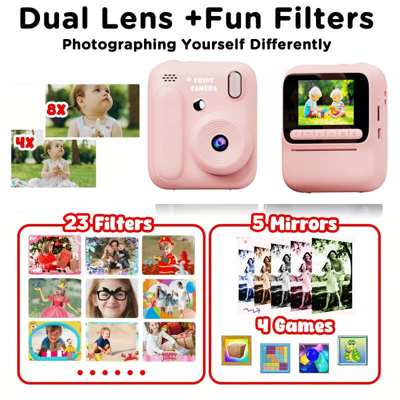 Kamera Cetak Warna Instan Anak - Kids Educational Videos ulasan dan harga