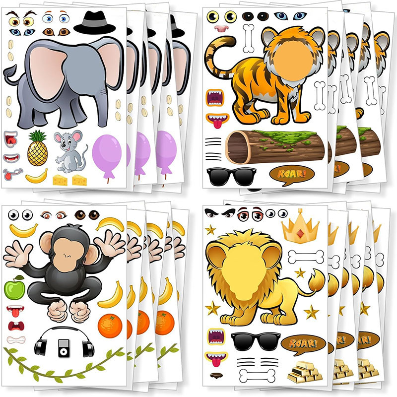 Stiker binatang kartun Safari  - Kids Education Money ulasan dan harga